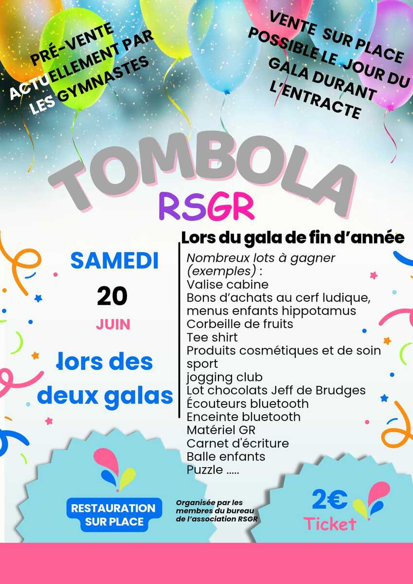Une TOMBOLA au GALA !!!!